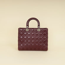 Christian Dior Burgundy Lady Dior Large Bag