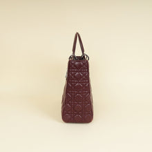 Christian Dior Burgundy Lady Dior Large Bag