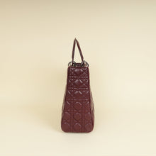 Christian Dior Burgundy Lady Dior Large Bag