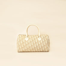 Christian Dior Beige Oblique Floral Boston Bag