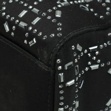 Christian Dior Black Lady Dior Cannage Satin Strass Mini Bag