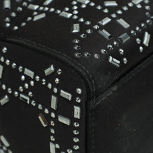 Christian Dior Black Lady Dior Cannage Satin Strass Mini Bag