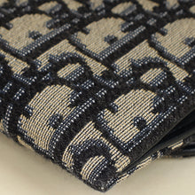 Christian Dior Blue Oblique Saddle Wallet on Chain