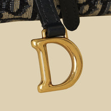 Christian Dior Blue Oblique Saddle Wallet on Chain
