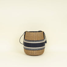 Christian Dior Navy Blue Oblique Wicker Bucket Bag