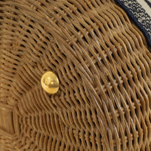 Christian Dior Navy Blue Oblique Wicker Bucket Bag