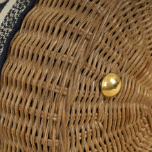 Christian Dior Navy Blue Oblique Wicker Bucket Bag