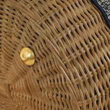 Christian Dior Navy Blue Oblique Wicker Bucket Bag