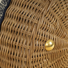 Christian Dior Navy Blue Oblique Wicker Bucket Bag