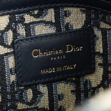 Christian Dior Navy Blue Oblique Wicker Bucket Bag