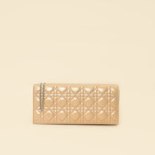 Christian Dior Metallic Gold Cannage Lady Dior Convertible Clutch