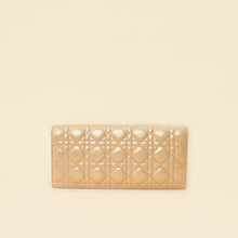 Christian Dior Metallic Gold Cannage Lady Dior Convertible Clutch
