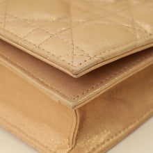 Christian Dior Metallic Gold Cannage Lady Dior Convertible Clutch