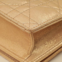 Christian Dior Metallic Gold Cannage Lady Dior Convertible Clutch