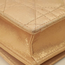 Christian Dior Metallic Gold Cannage Lady Dior Convertible Clutch