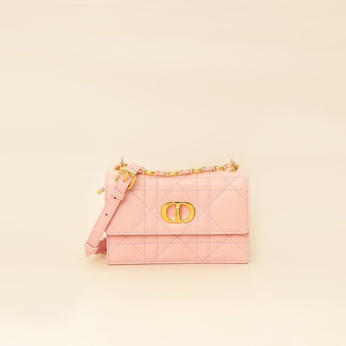 Christian Dior Pink Macrocannage Mini Caro Bag
