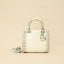 Christian Dior Bicolor Niloticus Crocodile Himalaya Lady Dior Medium Bag