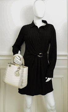 Christian Dior Bicolor Niloticus Crocodile Himalaya Lady Dior Medium Bag