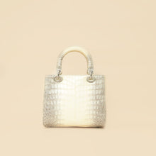Christian Dior Bicolor Niloticus Crocodile Himalaya Lady Dior Medium Bag