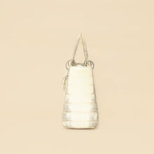 Christian Dior Bicolor Niloticus Crocodile Himalaya Lady Dior Medium Bag