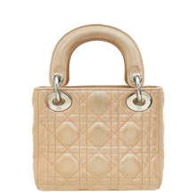 Christian Dior Metallic Nude Lady Dior Mini Shimmering Chain Bag