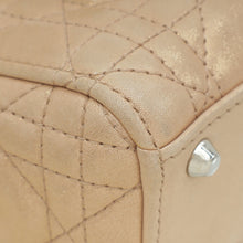 Christian Dior Metallic Nude Lady Dior Mini Shimmering Chain Bag