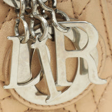 Christian Dior Metallic Nude Lady Dior Mini Shimmering Chain Bag