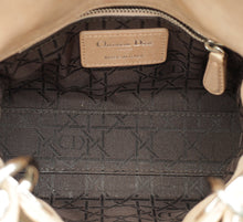 Christian Dior Metallic Nude Lady Dior Mini Shimmering Chain Bag