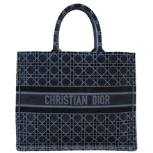 Christian Dior Bicolor Velvet Cannage Book Tote Large Bag