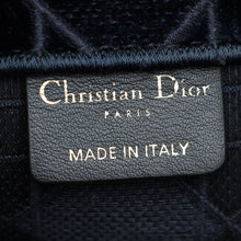 Christian Dior Bicolor Velvet Cannage Book Tote Large Bag