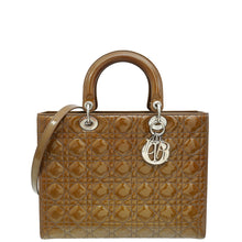 Christian Dior Golden Brown Lady Dior Large Bag