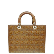 Christian Dior Golden Brown Lady Dior Large Bag