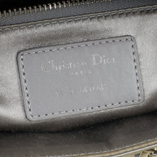 Christian Dior Gray Strass Cannage Satin Mini Lady Dior Bag