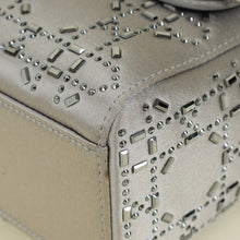 Christian Dior Gray Strass Cannage Satin Mini Lady Dior Bag