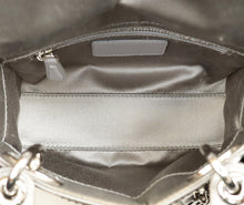 Christian Dior Gray Strass Cannage Satin Mini Lady Dior Bag