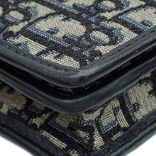 Christian Dior Navy Blue 30 Montaigne Oblique 2 Way Chain Pouch