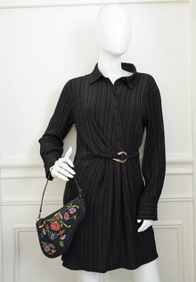 Christian Dior Multicolor Galliano Era Embroidered Saddle Pochette Bag