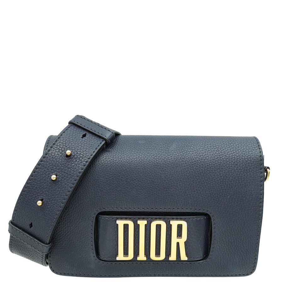 Christian Dior Navy Blue Dio(r)evolution Flap Bag