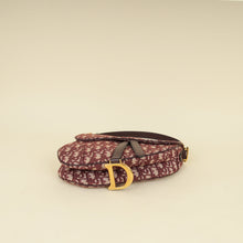 Christian Dior Burgundy Oblique Saddle Medium Bag