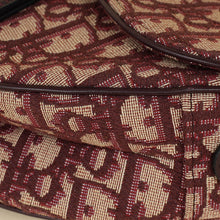 Christian Dior Burgundy Oblique Saddle Medium Bag