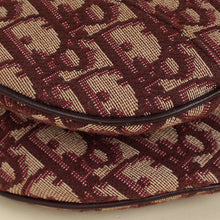 Christian Dior Burgundy Oblique Saddle Medium Bag