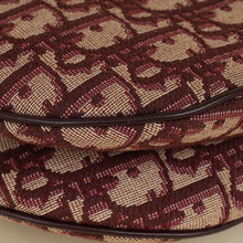 Christian Dior Burgundy Oblique Saddle Medium Bag