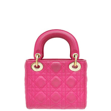 Christian Dior Fuchsia Mini Lady Dior Chain Bag