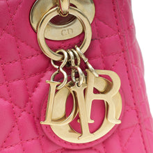 Christian Dior Fuchsia Mini Lady Dior Chain Bag