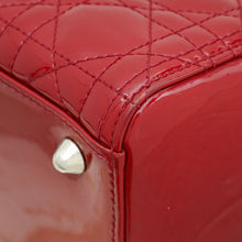 Christian Dior Cherry Red Lady Dior Large Bag