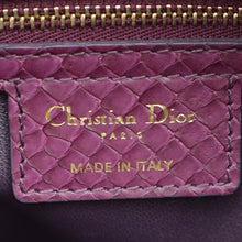Christian Dior Purple Python Lady Dior Large Bag