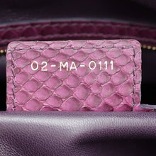 Christian Dior Purple Python Lady Dior Large Bag