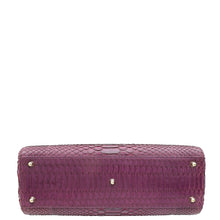 Christian Dior Purple Python Lady Dior Large Bag