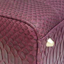 Christian Dior Purple Python Lady Dior Large Bag