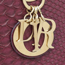 Christian Dior Purple Python Lady Dior Large Bag